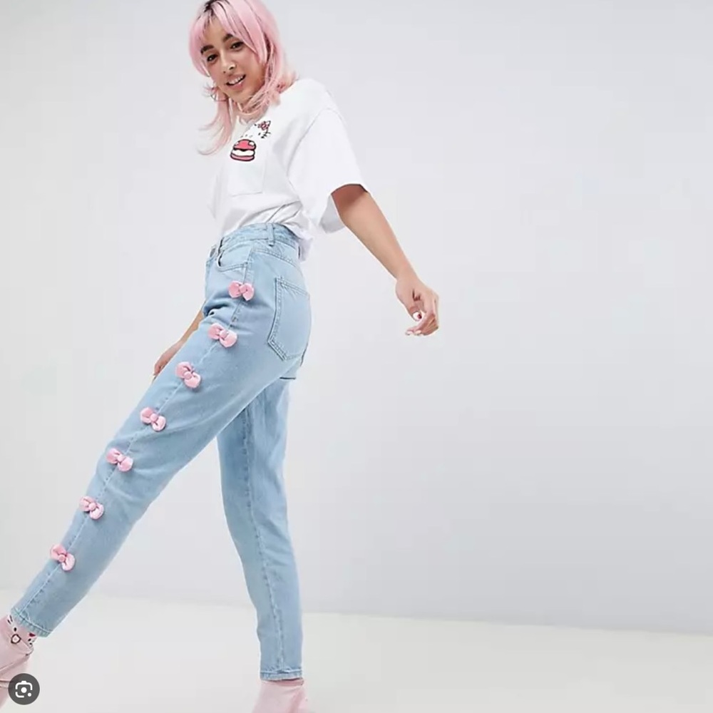 ASOS Hello Kitty Bow Jeans